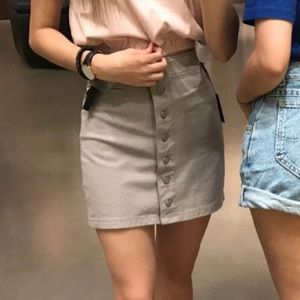 Aritzia Wilfred Free Denim Button Up Skirt